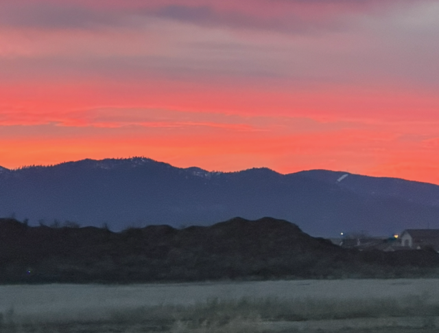 Montana mountain sunset over the valleys