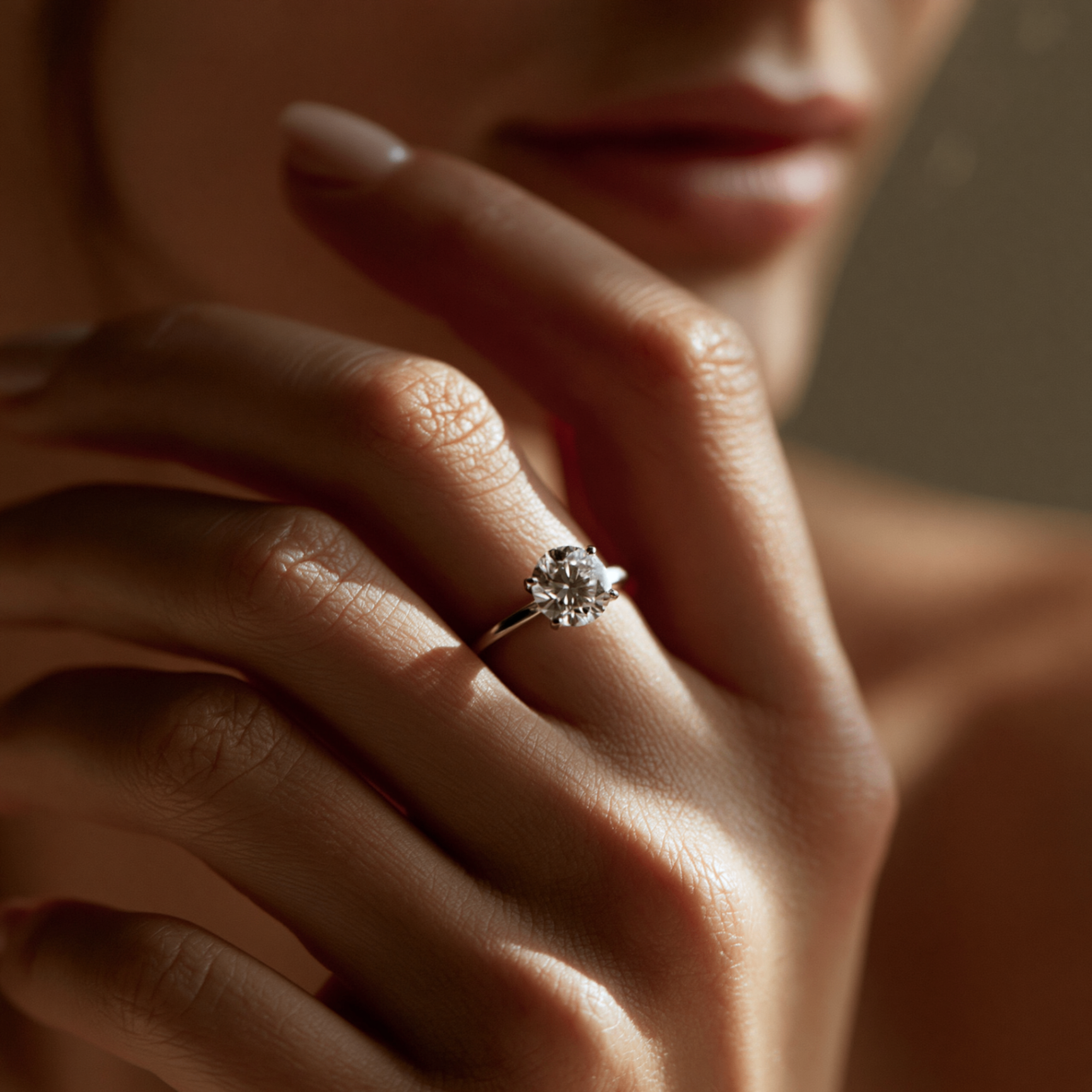 Diamond ring and wedding band worn together